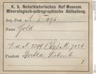 Etiketten zu Gold (NHMW-MIN-Ai695)